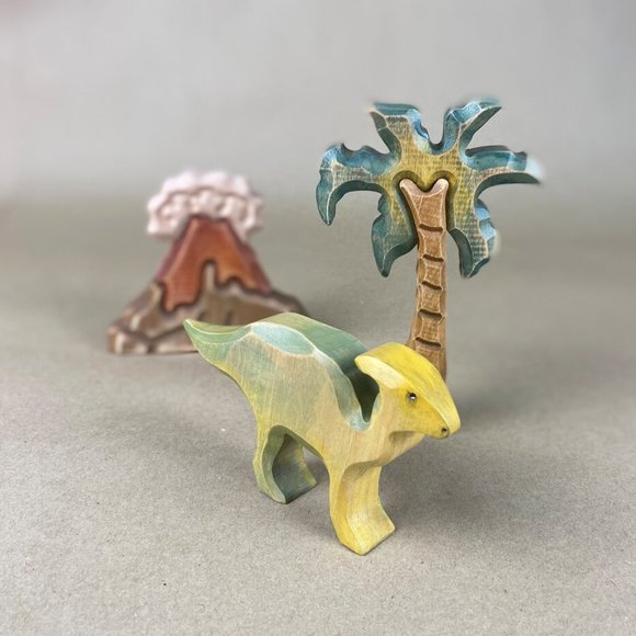 Wooden Dinosaur Set | Fun & Educational Toy for Kids Dinosaurs Play Set-Wooden Dinosaurs-Dino Toys-Dino
